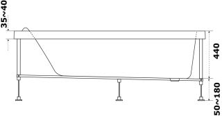 Акриловая ванна Azario Тенза ТНВ0102 170х75